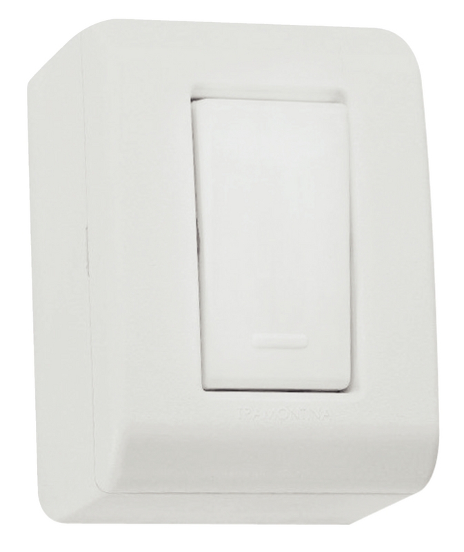 [57304001] CONJUNTO ARMADO SOBREPONER INTERRUPTOR SIMPLE 10A 250V BLANCO LIXFLEX