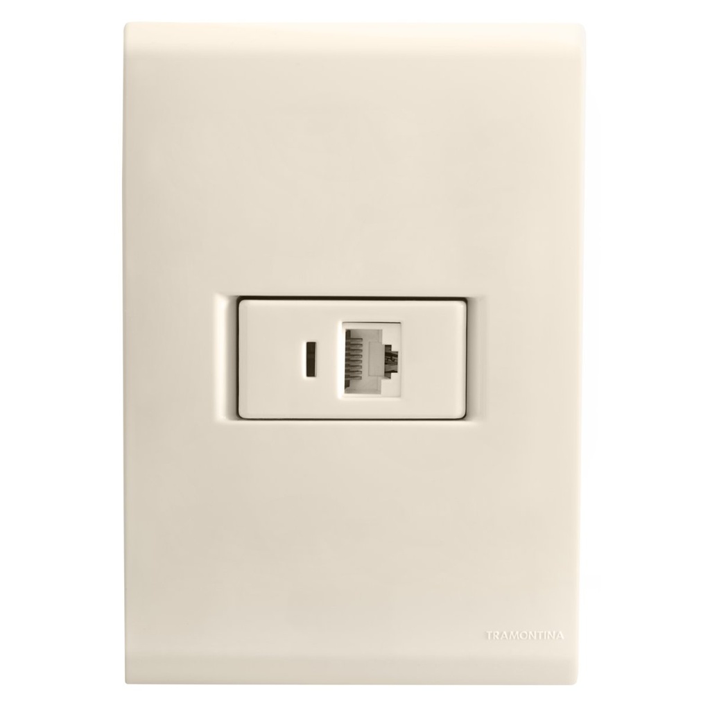 CONJUNTO ARMADO TOMA RJ 45 (CAT. 6) INTERNET BEIGE LIZ