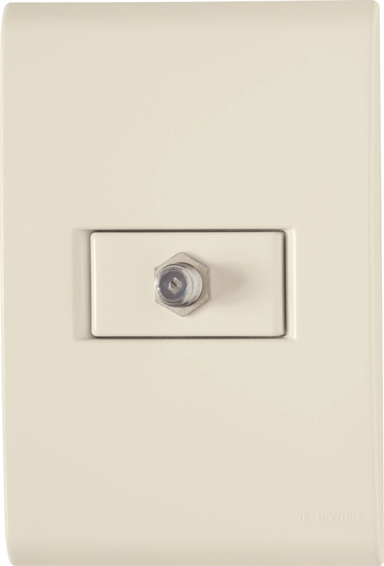 [57171017] CONJUNTO ARMADO TOMA TV/SAT COAXIAL BEIGE LIZ