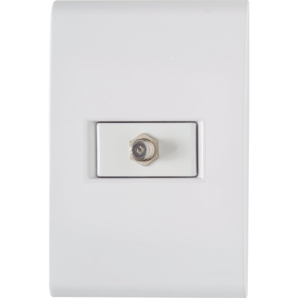 CONJUNTO ARMADO TOMA TV/SAT COAXIAL BLANCO LIZ