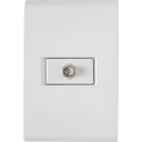 CONJUNTO ARMADO TOMA TV/SAT COAXIAL BLANCO LIZ