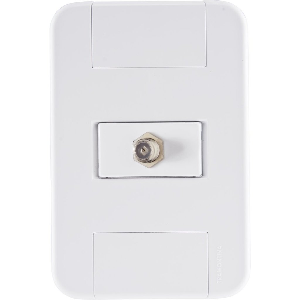 CONJUNTO ARMADO TOMA TV/SAT COAXIAL BLANCO TABLET