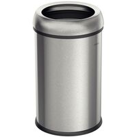 BASURERO EN ACERO INOXIDABLE 65 LT. CON TAPA BASCULANTE