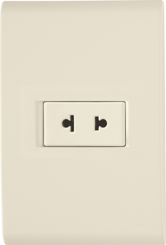 [57171014] CONJUNTO ARMADO TOMACORRIENTE 2P UNIVERSAL 10A-15A 250V BEIGE LIZ
