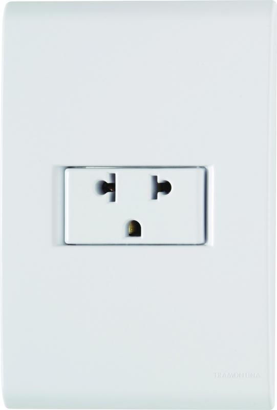 [57170011] CONJUNTO ARMADO TOMACORRIENTE 2P+T UNIVERSAL 10A-15A 250V BLANCO LIZ