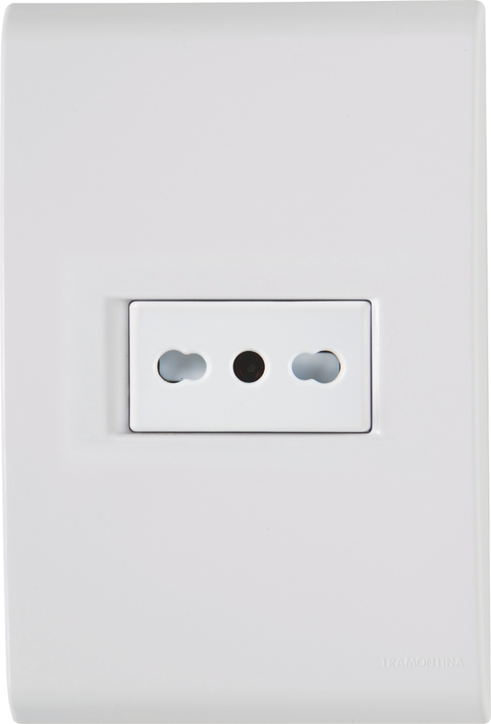 [57170024] CONJUNTO ARMADO TOMACORRIENTE MODELO ITALIANO 2P+T 10A-16A BLANCO LIZ