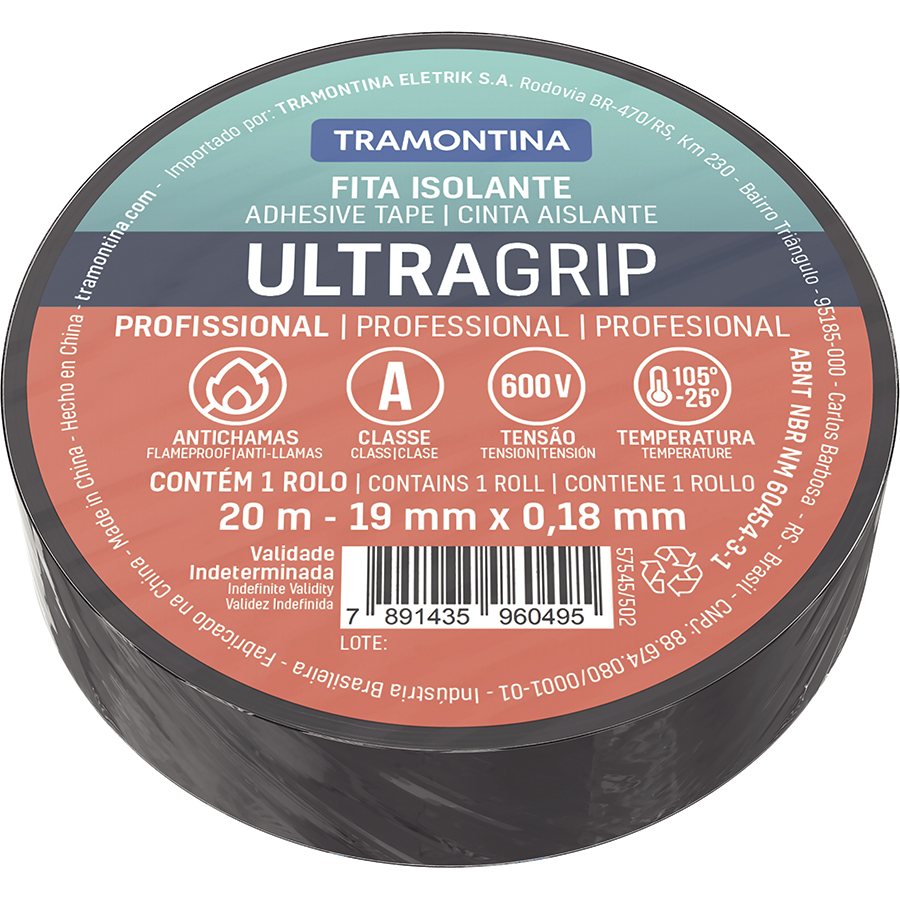 [57545502] CINTA AISLANTE 20M 0,18MM NEGRO