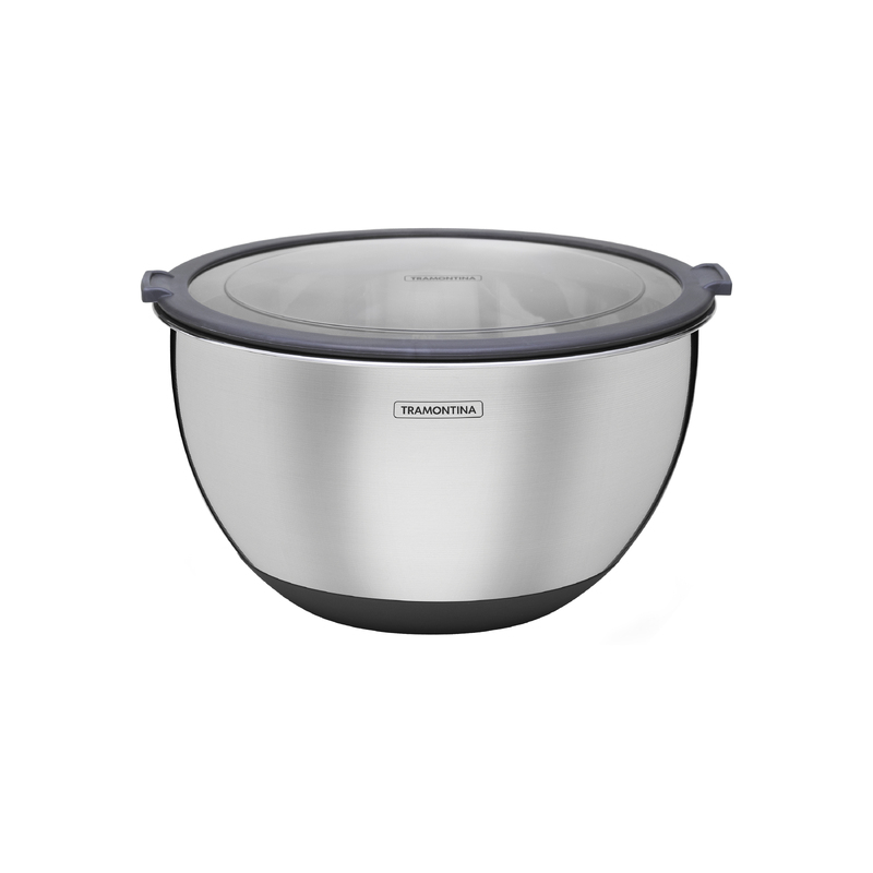 CONTENEDOR REDONDO Ø20 CM. 3 L. EN ACERO INOX  CON TAPA CUCINA