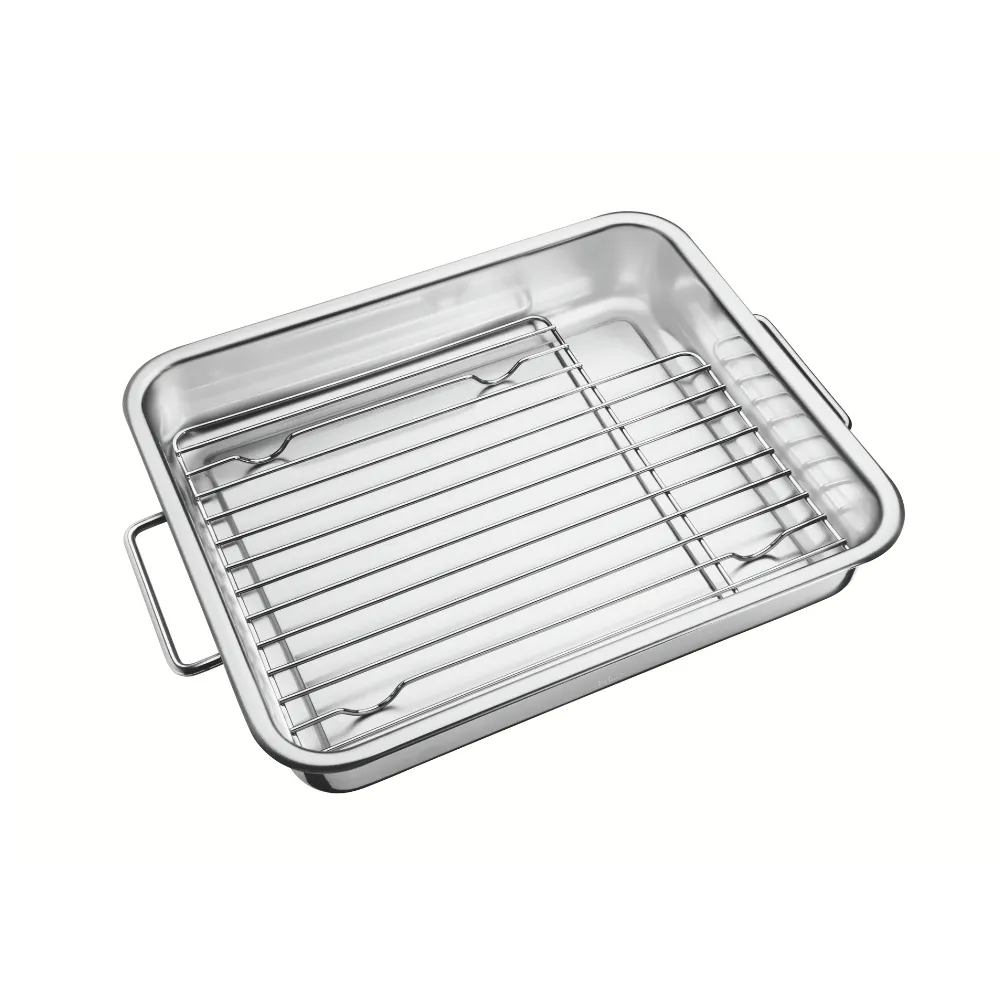 [61409380] FUENTE PARA HORNEAR CON PARILLA EN ACERO INOXIDABLE SERVICE