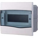 CUADROS PARA DISTRIBUICION DE EMPOTRAR CON TAPA TRASPARENTE - CAPACIDAD 9 DIN / 6 NEMA