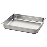 [61050100] CUBA GASTRONOMICA 2/1 SIN ASAS EN ACERO INOXIDABLE 304 - PROFUNDIDAD 100MM