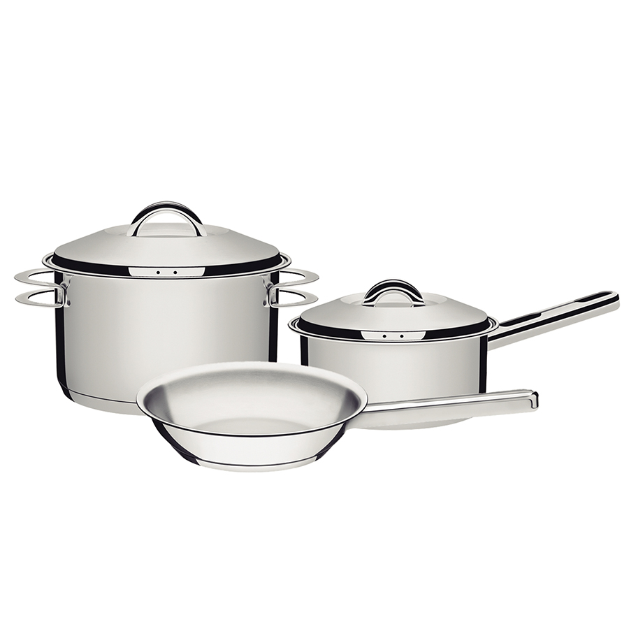 [65500130] JUEGO DE OLLAS EN ACERO INOXIDABLE FONDO TRIPLE 3 PIEZAS SOLAR