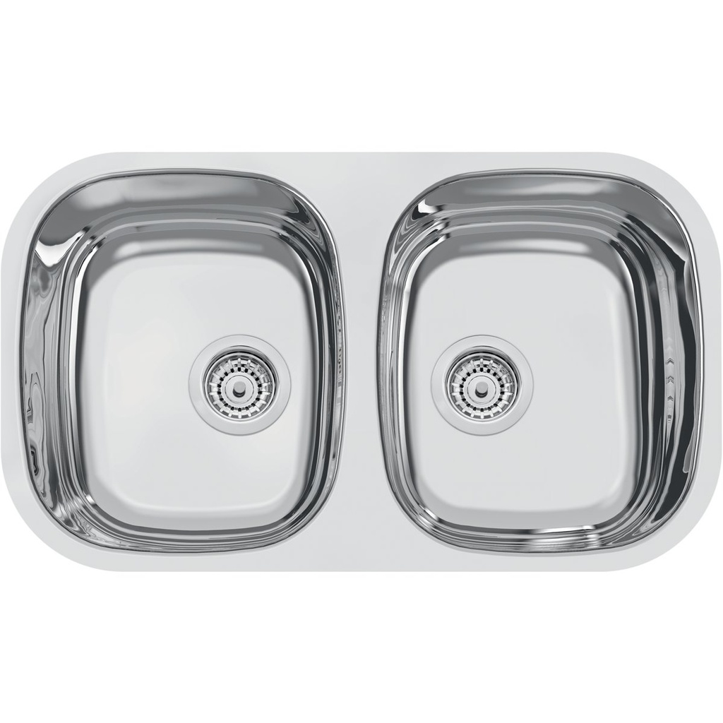 CUBA ISIS 2C 34 BL, PRIME, DE EMPOTRAR, EN ACERO INOX. ALTO BRILLO 72X40 CM
