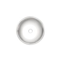 LAVAMANOS REDONDA, PERFECTA, EN ACERO INOX., 30 CM