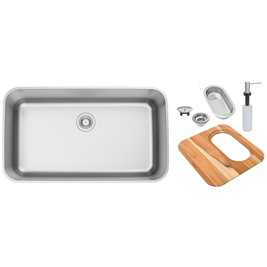 CUBETA DORA 70BL R6, EN ACERO INOX., DE EMPOTRAR, 70X40 CM., CON ACCESORIOS