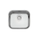 CUBETA LAVINIA 40 BL, PRIME, DE EMPOTRAR, EN ACERO INOX. SATINADO, 40X34 CM, CON VALVULA Y REBOSADERO