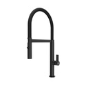 MEZCLADOR MONOCOMANDO VERSATILE SLIM BLACK MATE EN ACERO INOX
