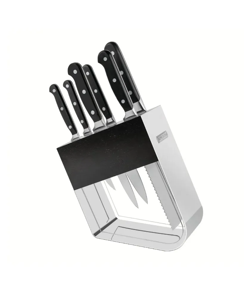 [24099016] JUEGO DE CUCHILLOS CON BASE 7 PIEZAS CENTURY