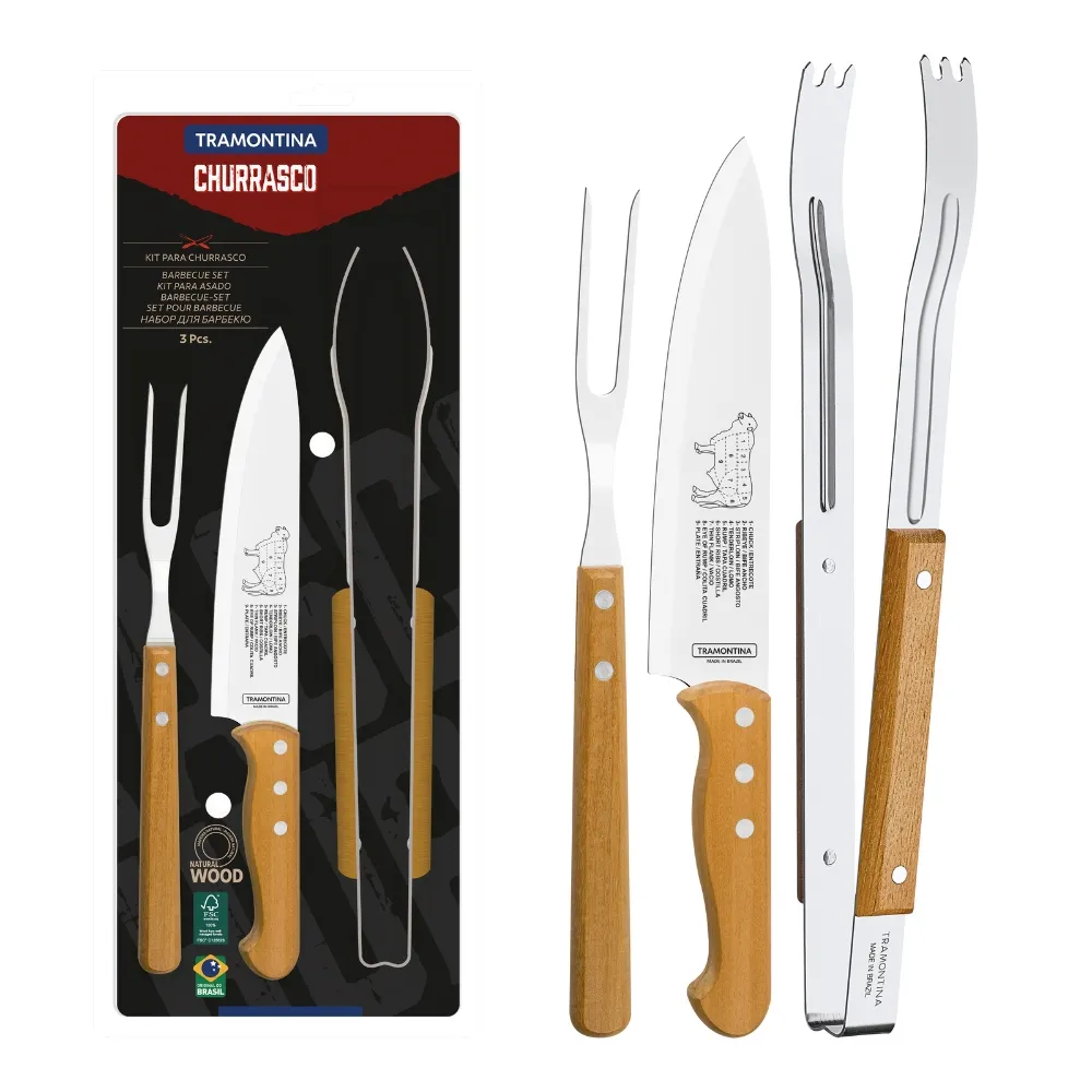 [22399097] JUEGO PARA CHURRASCO 3 PIEZAS