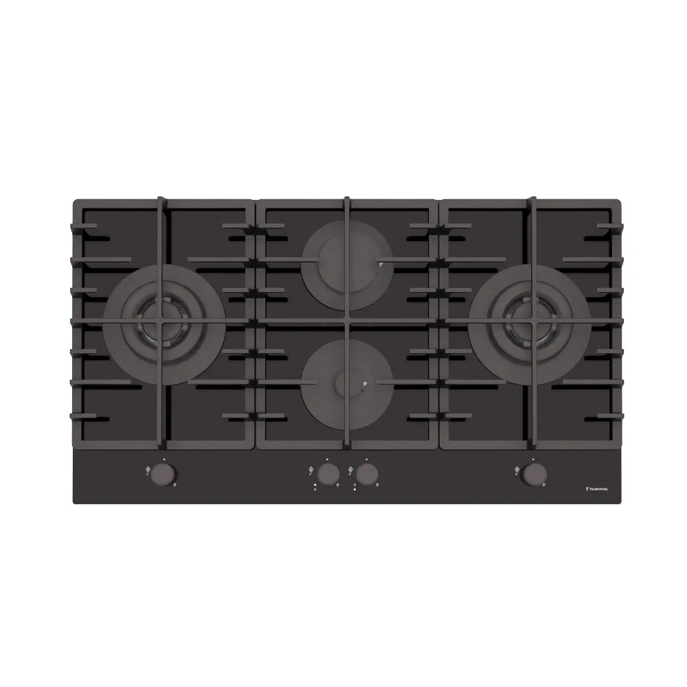 [94709424] COCINA ENCIMERA A GAS QUADRA 4GG DOUBLE TRI HE, EN VIDRIO TEMPLADO 51X90 CM., REJILLAS DE HIERRO FUNDIDO, SAFESTOP, PRIME