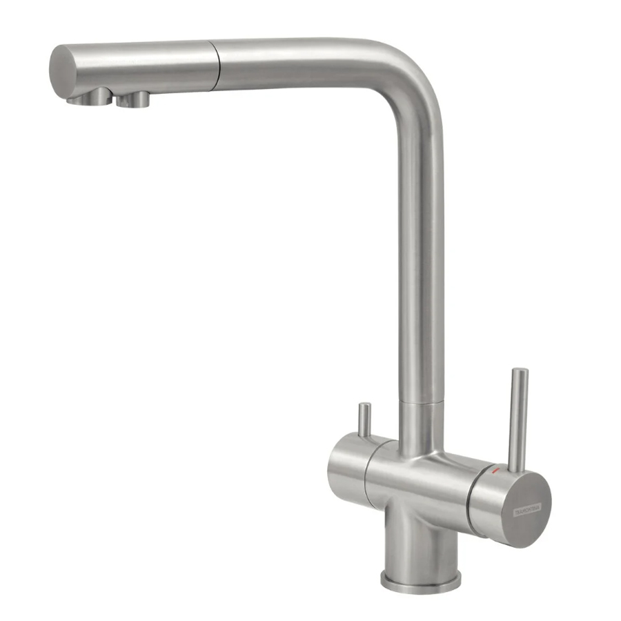 MEZCLADOR MONOCOMANDO MONDE FILTER PLUS, EN ACERO INOX. CON FILTRO 3M (desc)
