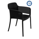 SILLA NEGRA CON BRAZOS GABRIELA