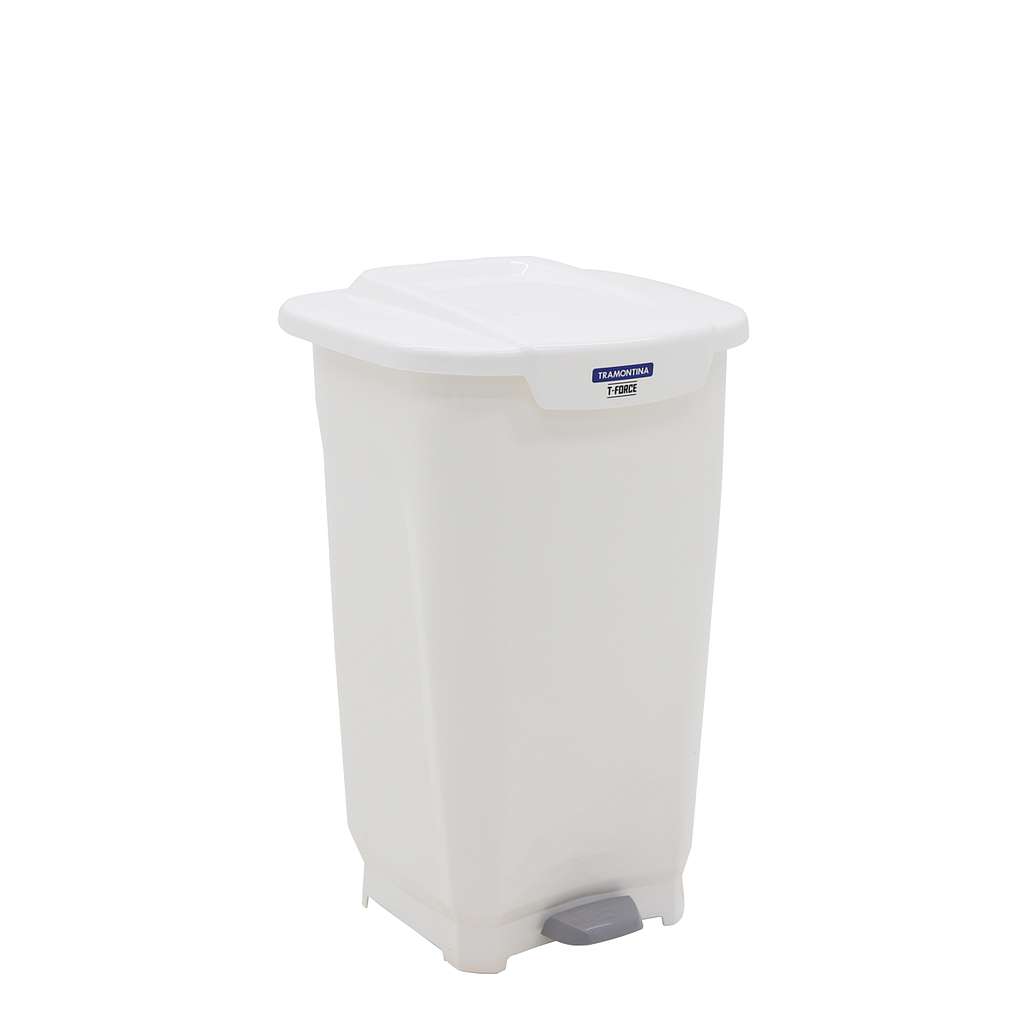 [92813010] BASURERO 50 L BLANCO CON TAPA T-FORCE