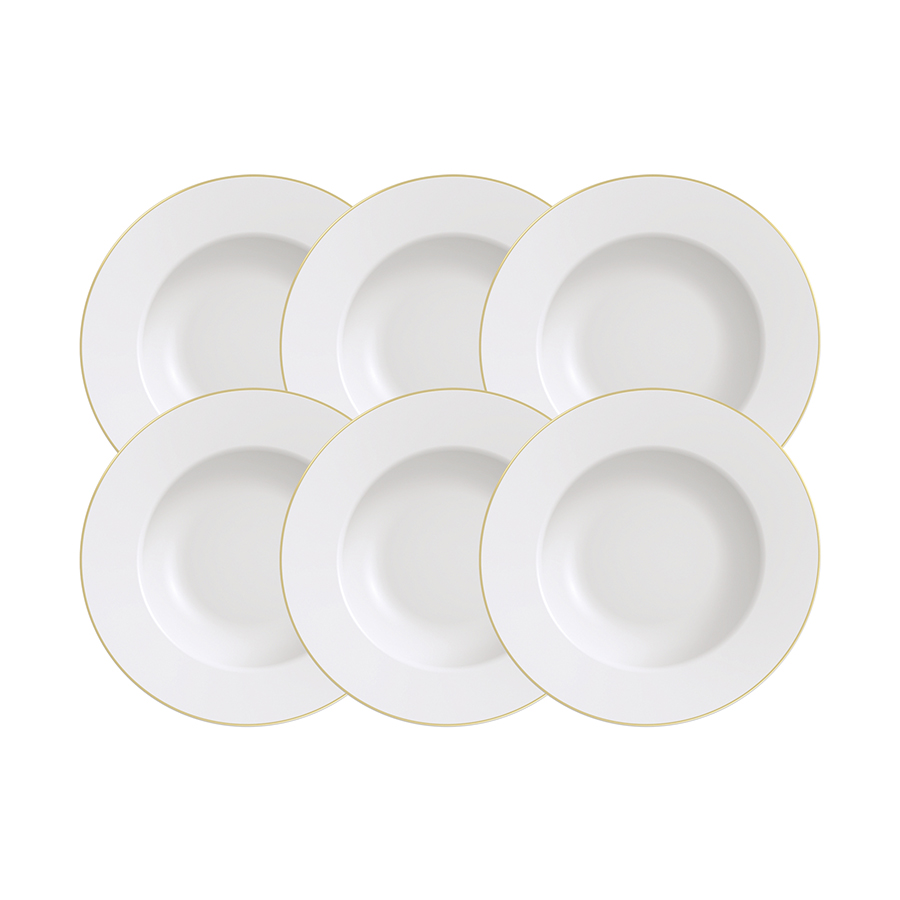 [96950089] JUEGO DE PLATOS RASOS 28 CM. EN PORCELANA 6 PIEZAS ELISA