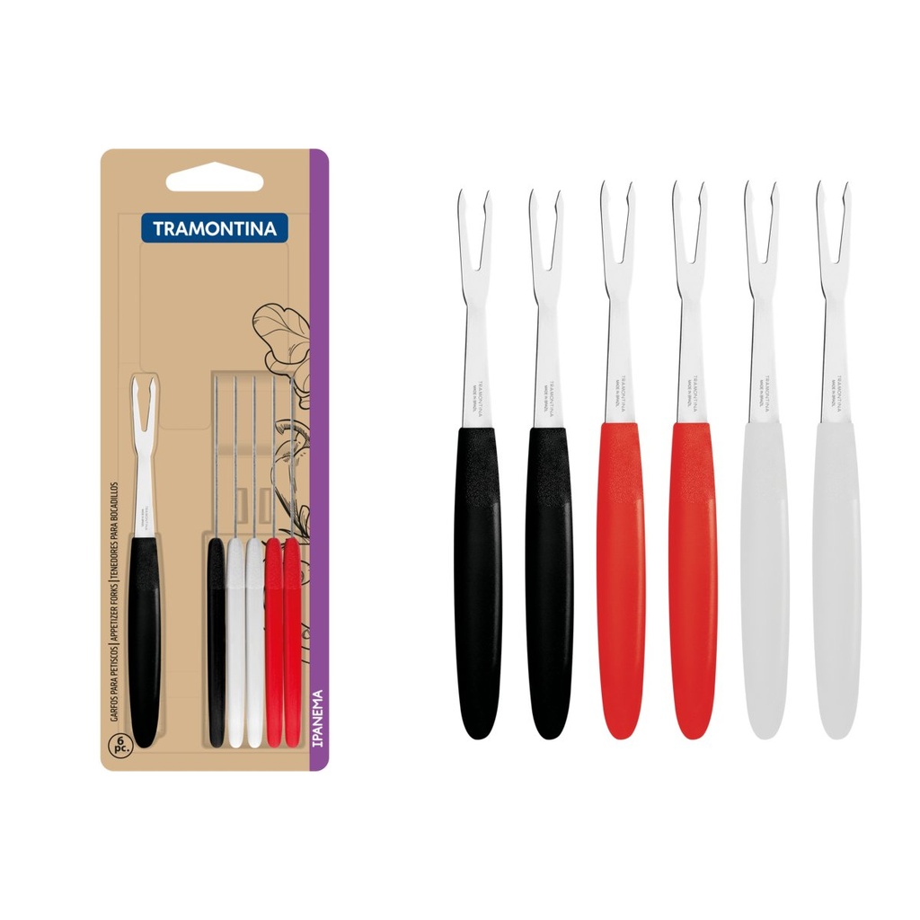 JUEGO DE TENEDORES PARA BOCADILLOS 6 PIEZAS IPANEMA
