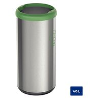[94539225] - BASURERO CAPSULA SELECTA PLUS 40 L  VERDE EN ACERO INOX SIN TAPA