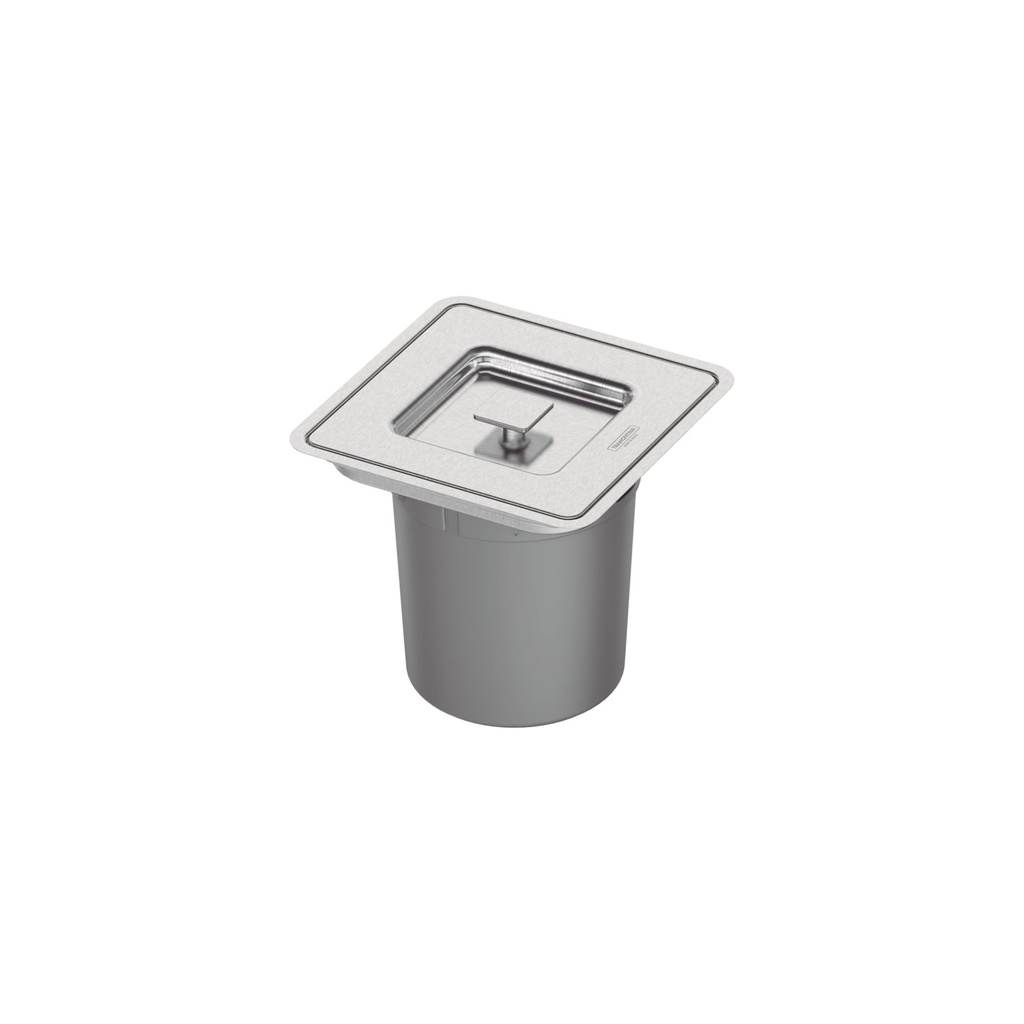 [94518205] BASURERO CLEAN SQUARE 5 L, DE EMPOTRAR, EN ACERO INOX.