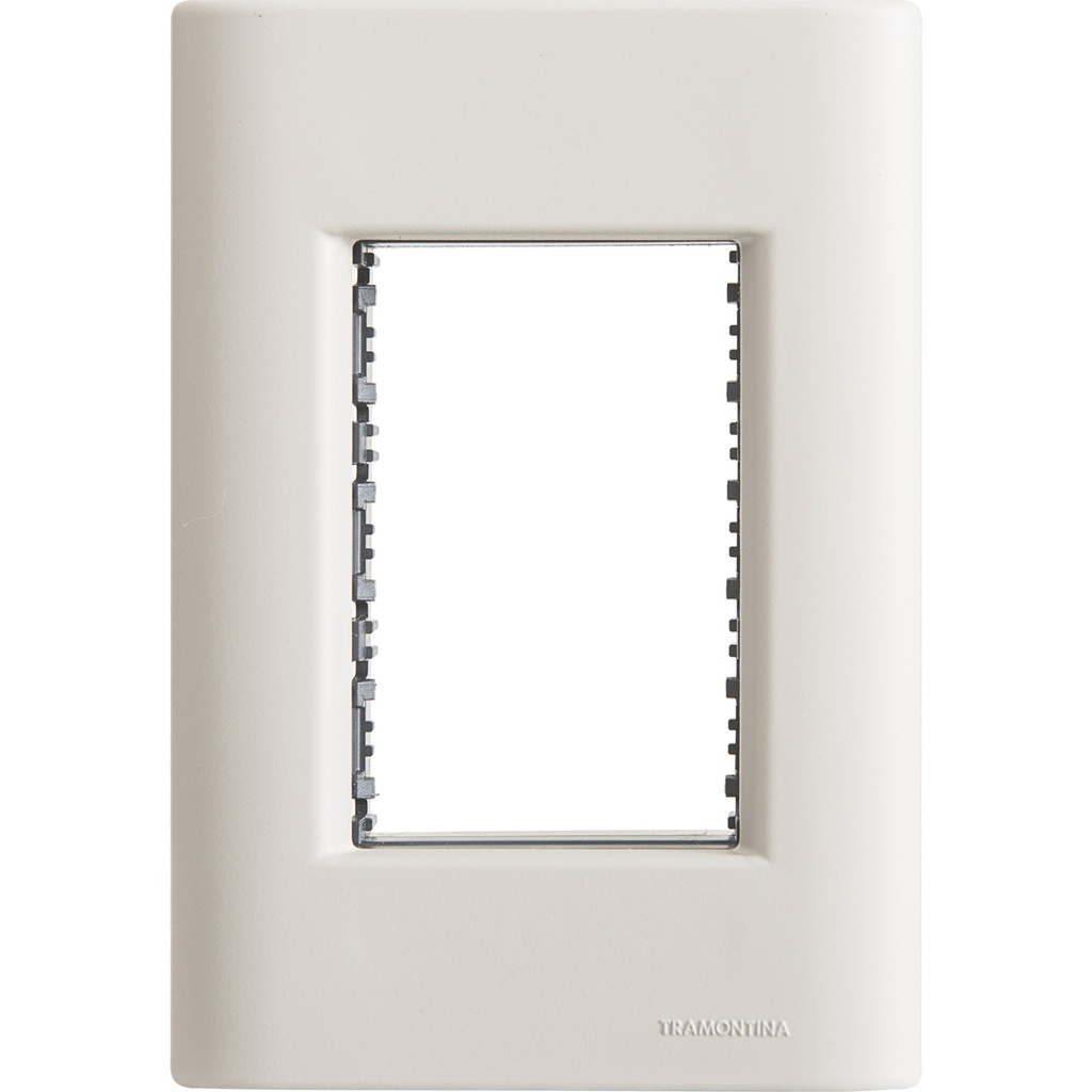 [57200064] TAPA 3 PUESTOS 4X2 GIZ BLANCO SOFT TOUCH