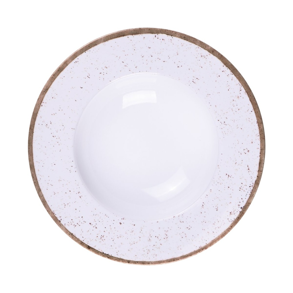 [96980114] RUSTICO MARROM PLATO PASTA 27 CM