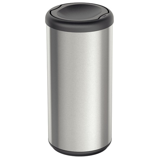 BASURERO CAPSULA SELECTA PLUS 40 L, TAPA BASCULANTE NEGRO, EN ACERO INOX