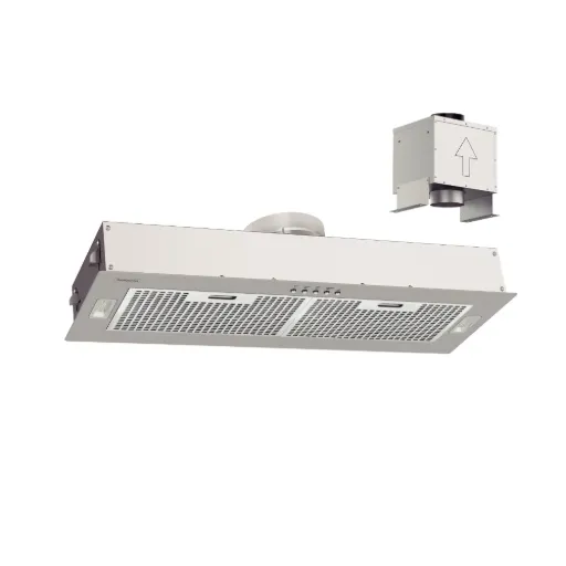 CAMPANA DE EMPOTRAR INCASSO SPLIT 75, PERFECTA, EN ACERO INOX., CON MOTOR EXTERNO, 75 CM