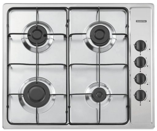 - PLACA DE COCCION BRASIL 4GX 60 EN ACERO INOXIDABLE